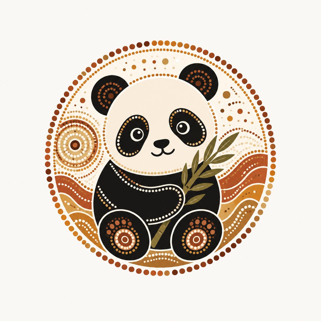 ACS Aboriginal Dot Painting Panda